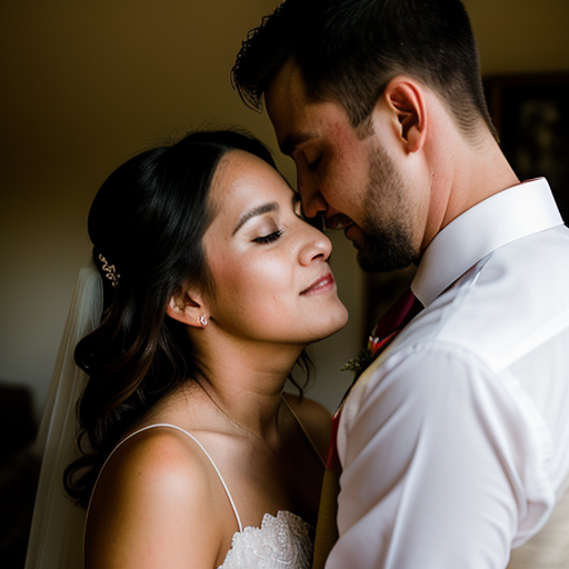 Intimate wedding moment captured in natural light